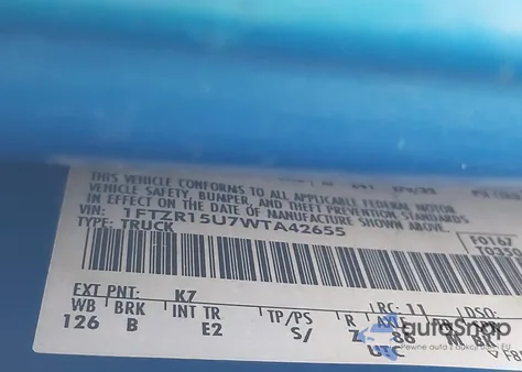1998 Ford Ranger Splash/Xl/Xlt z USA, uszkodzony, nr VIN 1FTZR15U7WTA42655